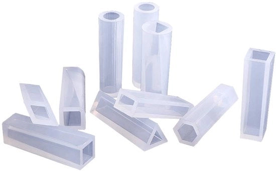 Set di 10 Malli in Silicone - Duraturo e Flessibile - Finestra Liscia - Adatto per Collane e Decorazioni - Resistenti al Contatto con Alimenti