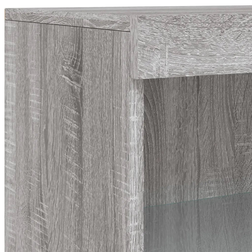 Credenza con Luci LED Grigio Sonoma 60,5x37x100 cm 836712