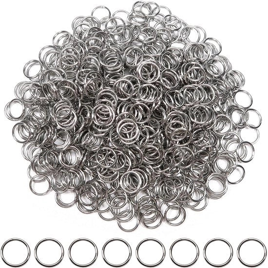 Connettore per gioielli in acciaio inossidabile - 500 pezzi - 8 mm - inclusa scatola di conservazione