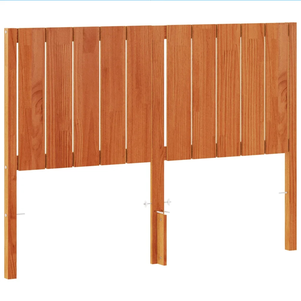 Testiera | Testata Marrone Cera 135 cm in Legno Massello di Pino