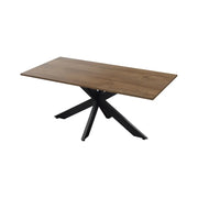 Tavolo da pranzo GWEN – 180 x 90 cm – Legno scuro Mercurio e metallo