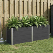 Letto rialzato da giardino Nero 200 x 50 x 91 cm 42038985