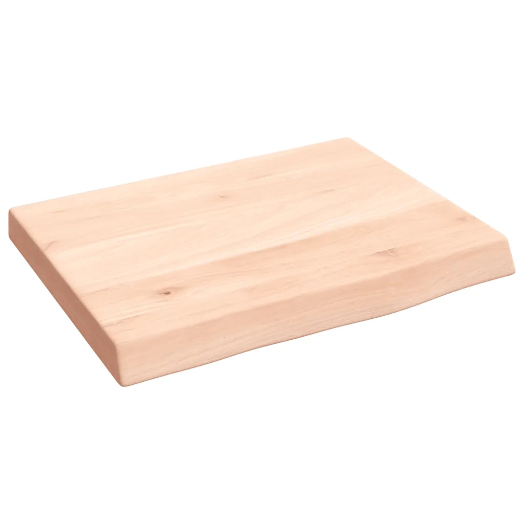 Ripiano a Parete 40x30x(2-4) cm Massello Rovere Non Trattato 363507