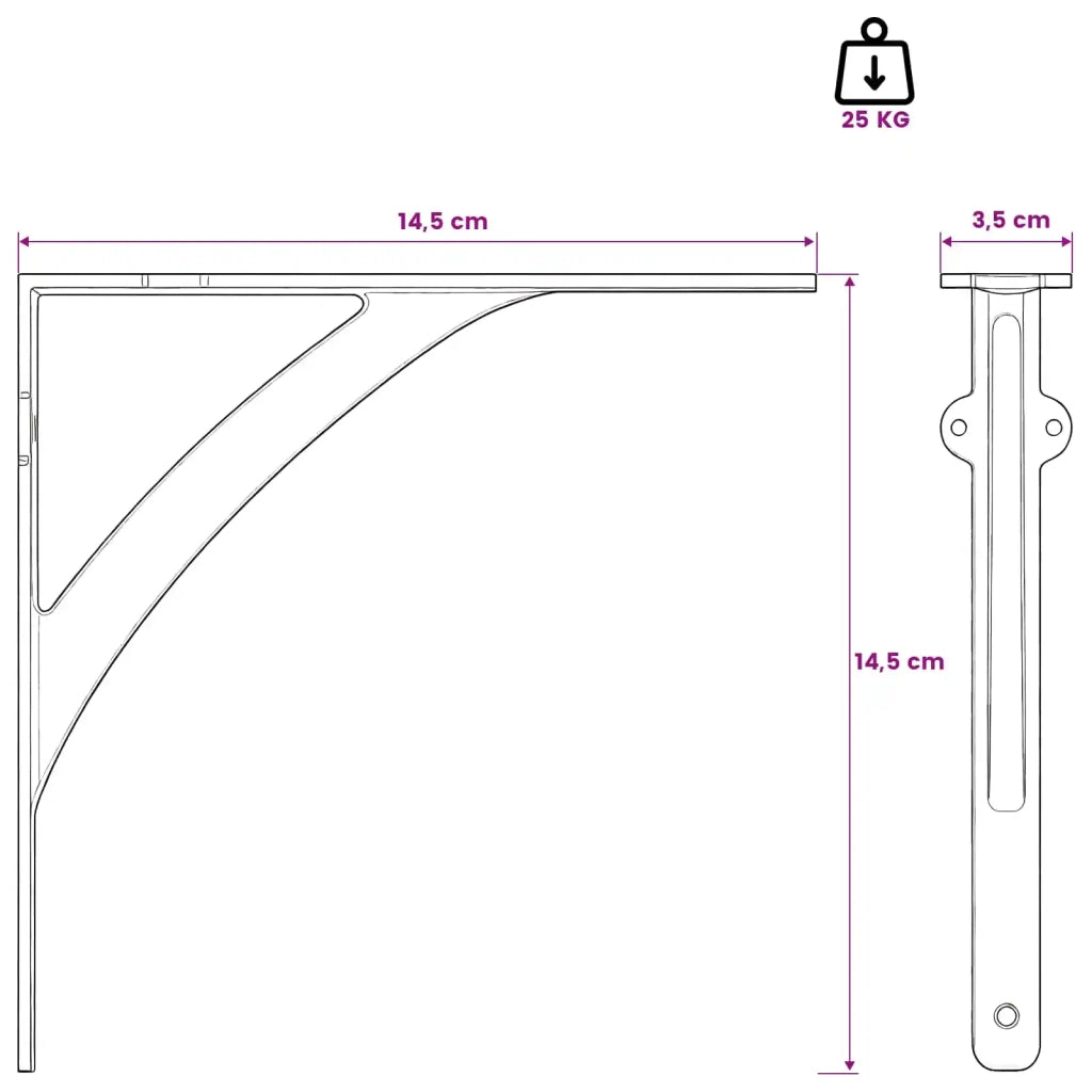 Supporti per mensole da parete 2 pz Marrone Antico 42038886