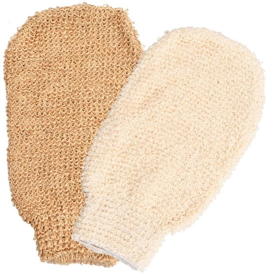Manicure a vapore con guanti esfolianti di lino fine - adatti a tutte le mani