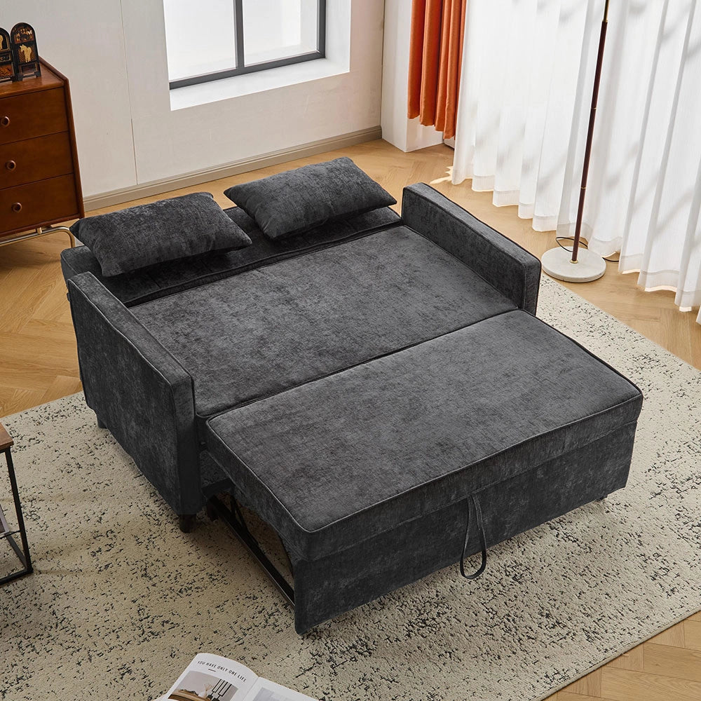 Divano letto due posti - Xylo - tessuto chenille, schiuma alta densit脿