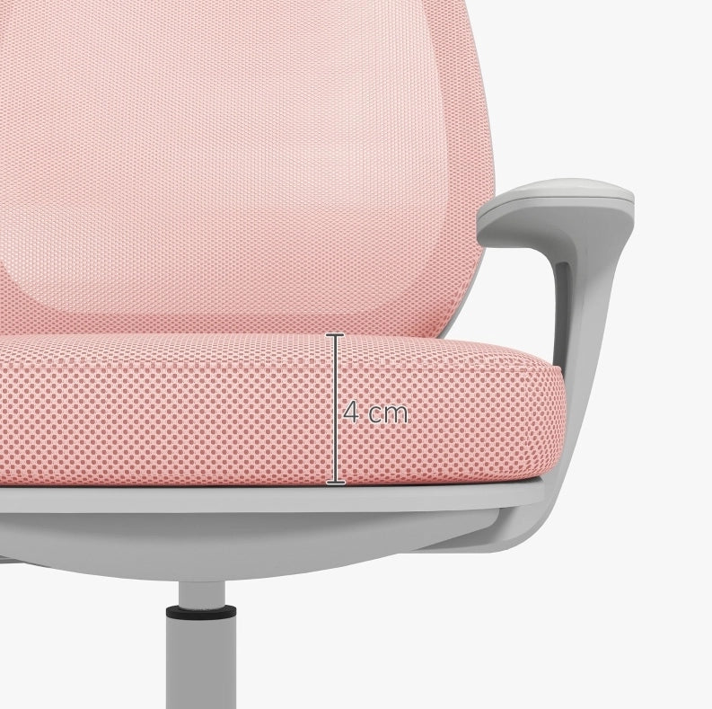 Sedia da ufficio ergonomica rosa regolabile