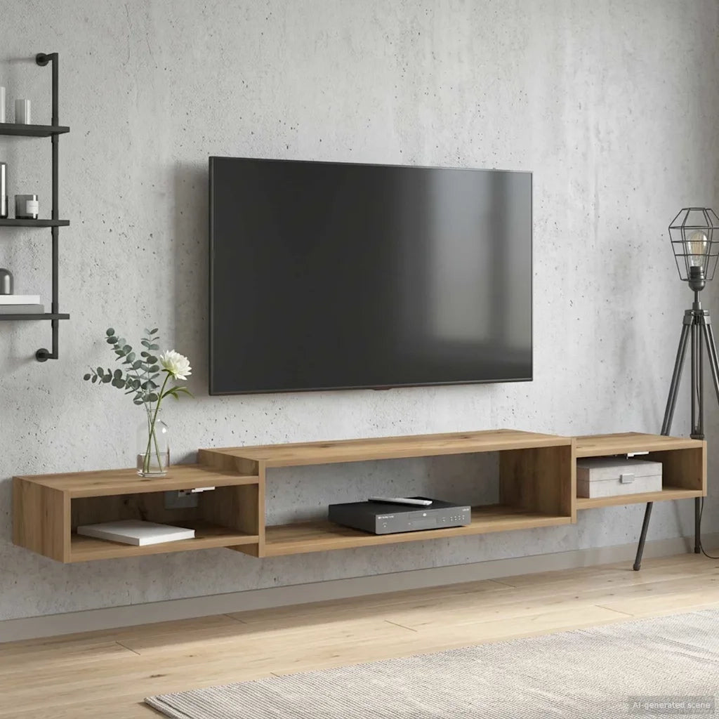 Mobile TV da Parete A parete Rovere Artigianale 8006012