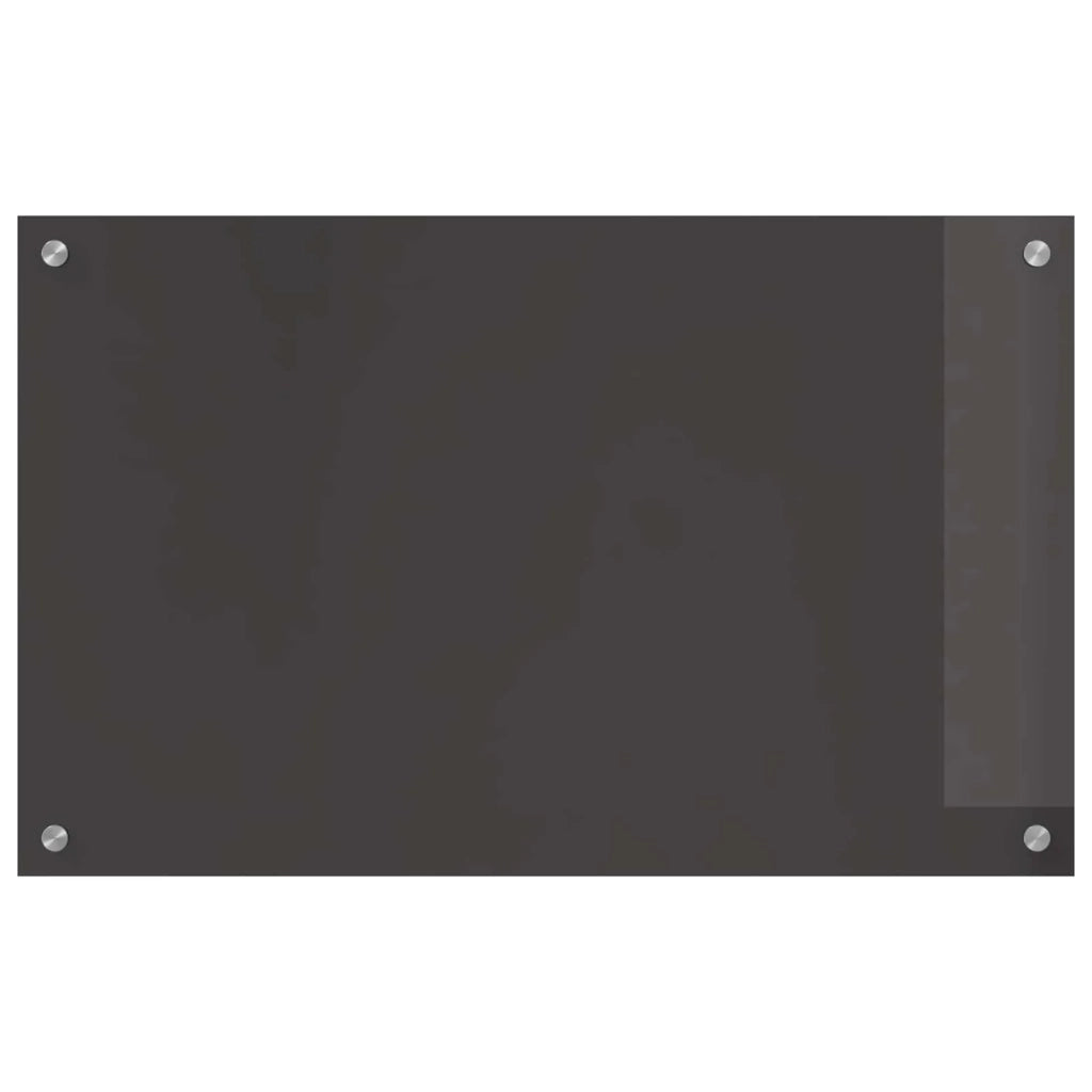 Paraschizzi moderno per cucina 80 x 50 cm resistente al calore design elegante in vetro temperato grigio scuro 02_0058451