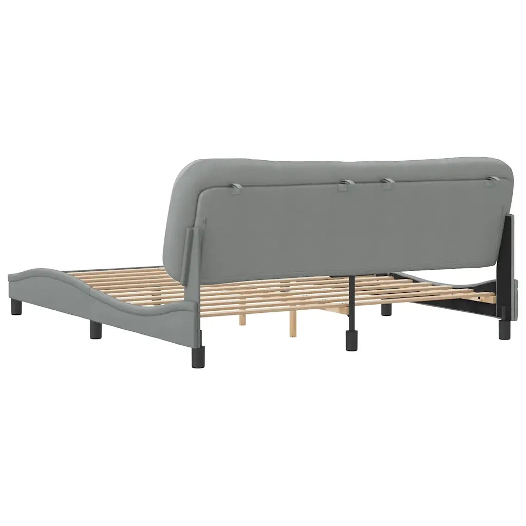 Giroletto senza Materasso Hvar Grigio Chiaro 180x200 cm Tessuto 3207786