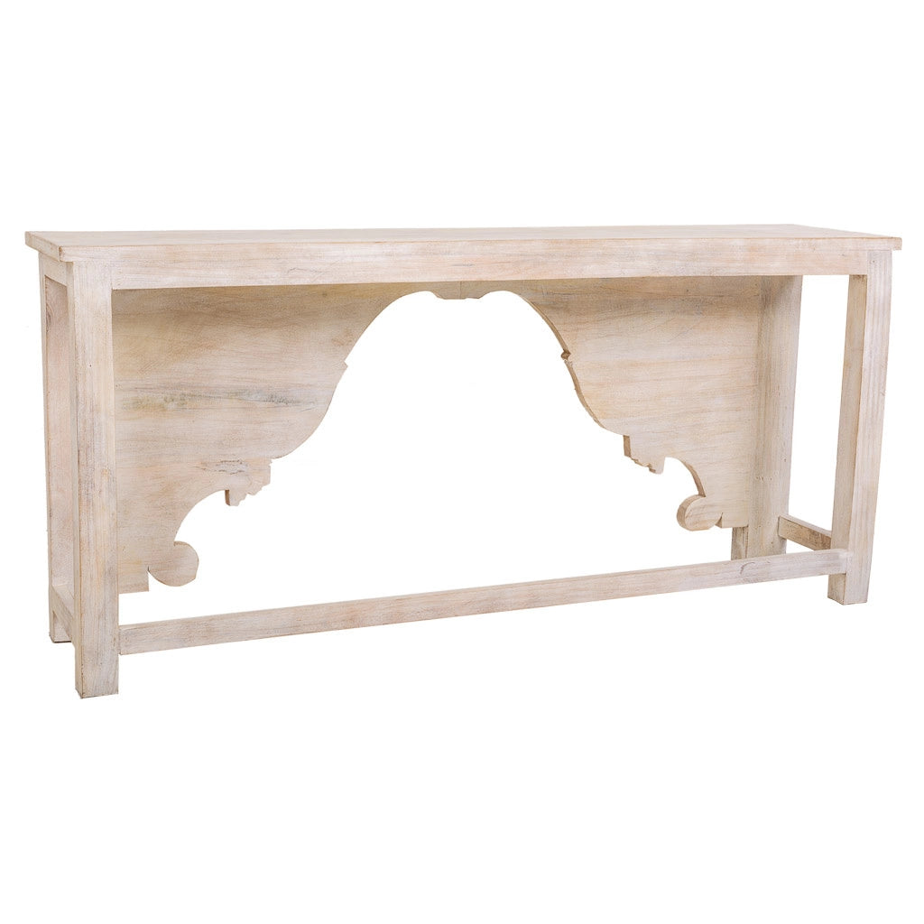 Mobile da ingresso in legno rifinito a mano 188x43x85