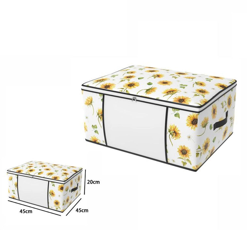 Trade Shop - Box Scatola Salvaspazio Armadio Contenitore Porta Oggetti Organizer 45x45x20 Cm -