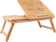 Pannello di lavoro pieghevole - Tavolo portatile per computer con grande ventilazione - Scrivania regolabile - Bambù - 551 x 351 cm