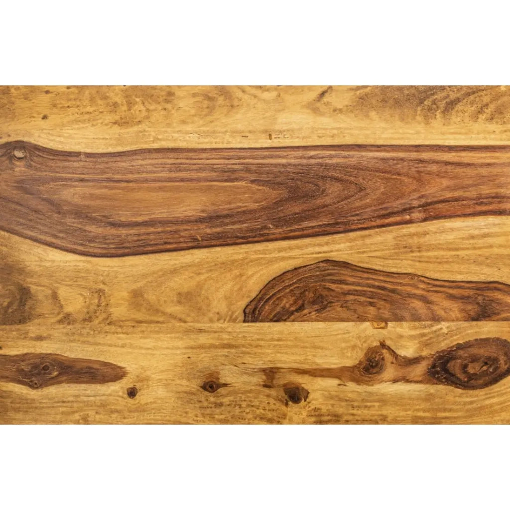 Tavolino GRADI 45 cm in legno massiccio di Sheesham - Tavolino quadrato compatto con vano portaoggetti