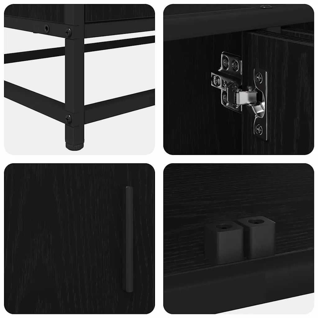 vidaXL Mobile TV Rovere nero 240 x 35 x 41 cm Legno multistrato