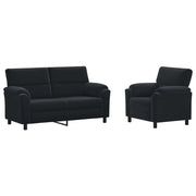 Set di divani 2 pcs Nero Velluto 3430440