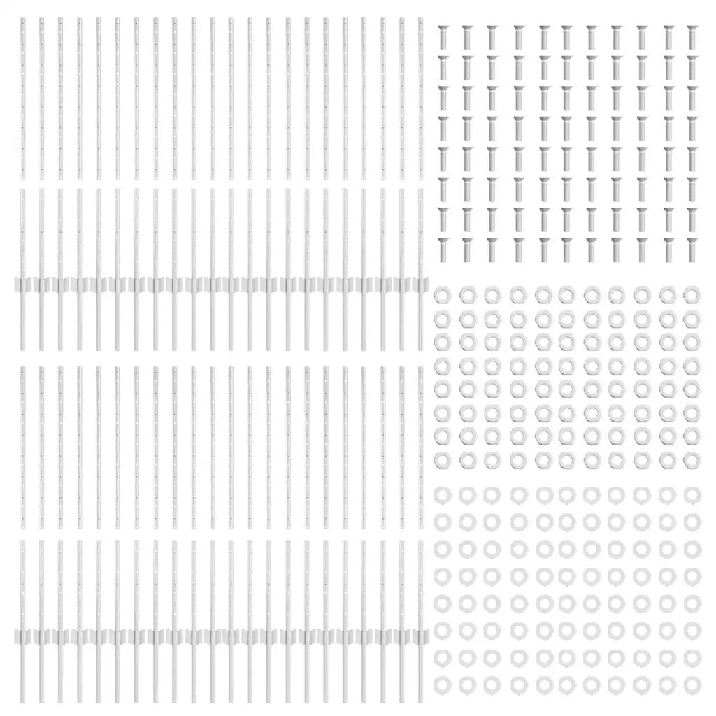Palo della recinzione 44 pcs Argento 140 cm Acciaio 3335955