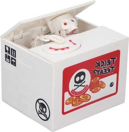 Cassa di Risparmio in Stile Skeletto in ABS per Bambini - Ideale per Camera da Letto o Ufficio - Grande Regalo per Ragazze e Ragazzi