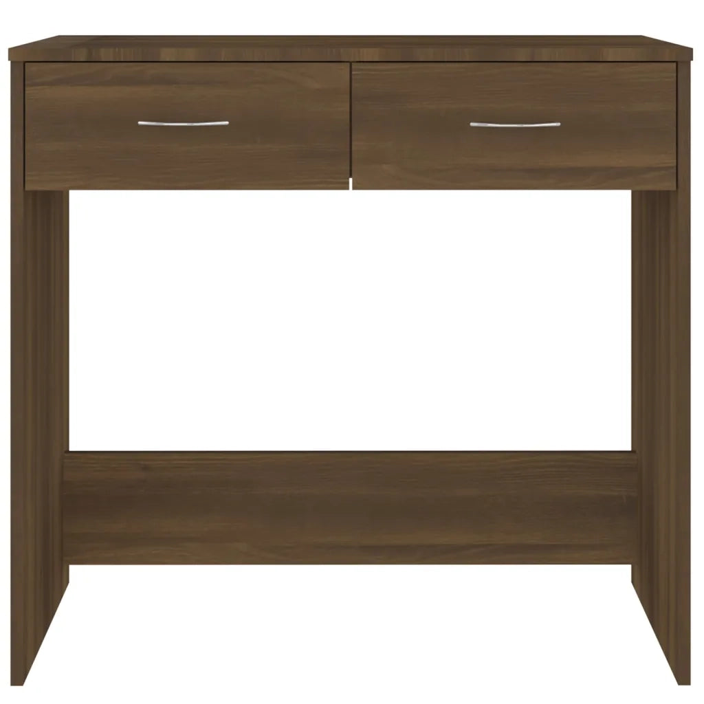 Scrivania Rovere Marrone 80x40x75 cm in Legno Multistrato 815476