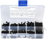 Viti interni a 300 pezzi - M2,5 x 20 mm - Acciaio inox - Grado 12,9 - Nero - Viti con dado - Alta qualità