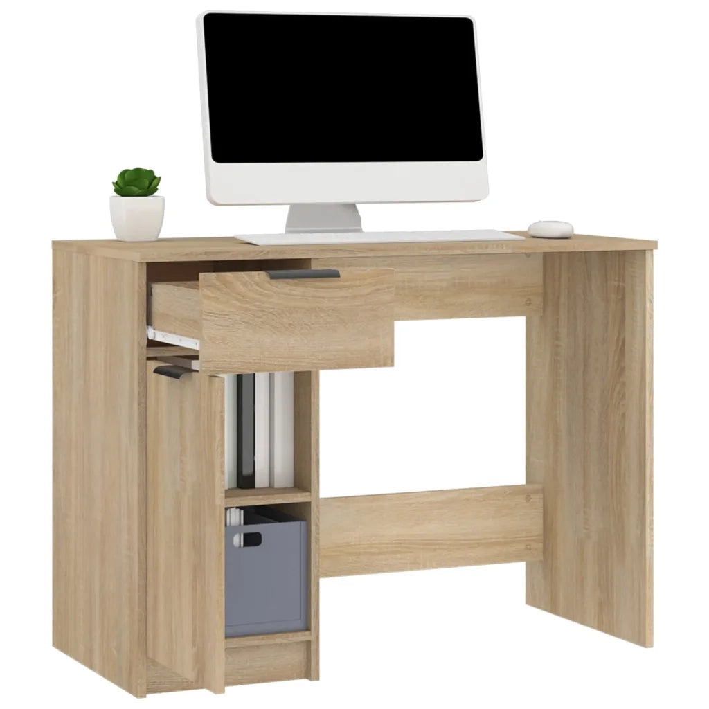 Scrivania Rovere Sonoma 100x50x75 cm in Legno Multistrato 811496