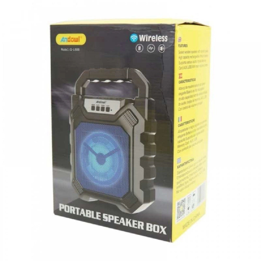 Trade Shop - Altoparlante Bluetooth Cassa Portatile Q-l688 Radio Fm Usb Sd Aux Mp3 Speaker -
