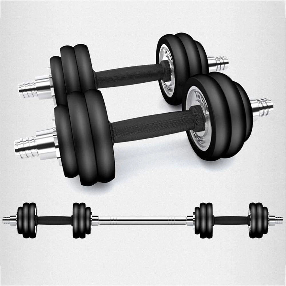 Trade Shop - Set Manubri Regolabili Dumbbell 30kg Manubrio Elettrolitico Bilanciere Palestra -