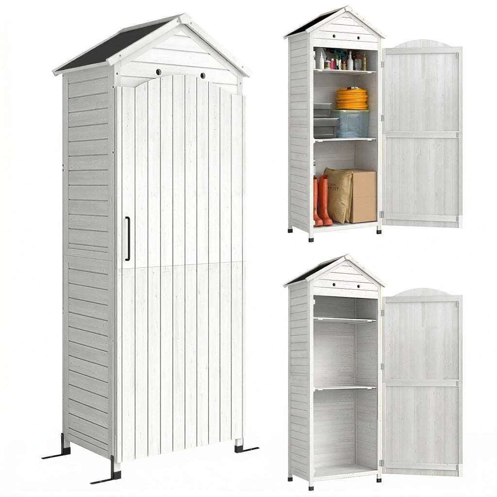 Armadio da giardino in legno ¨C zephmum ¨C  galvanizzato con ventilazione