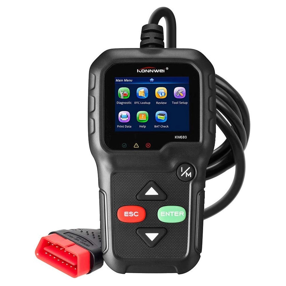 Trade Shop - Lettore Obd Konnwei Kw680 Scanner Codici Auto Diagnostica Tester Analisi Obd2ii -