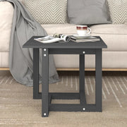 Tavolino da Salotto Grigio 50x50x45 cm Legno Massello di Pino 822174