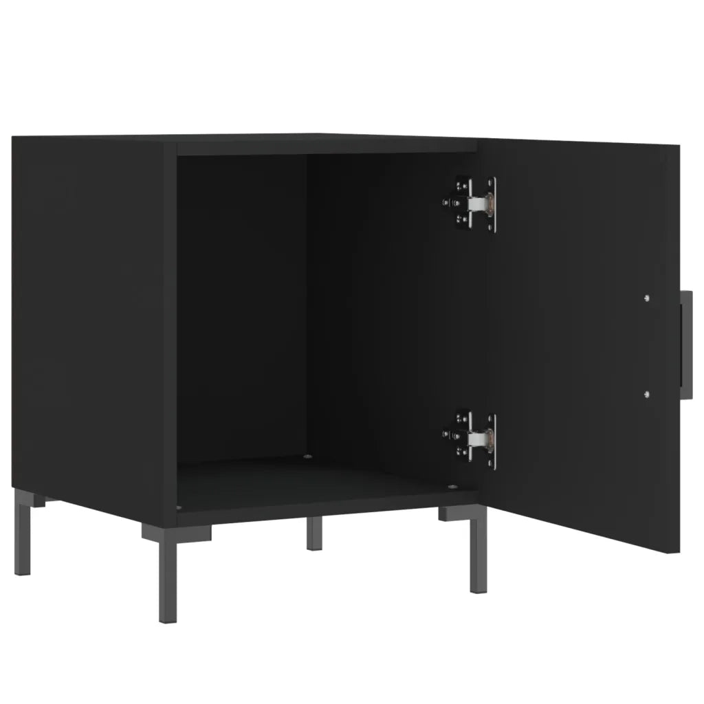 Comodini 2 pz Neri 40x40x50 cm in Legno Multistrato 827567