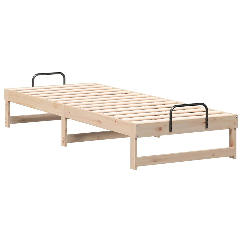 Struttura del letto-Giroletto Marrone 80 x 200 cm Pino massello 784882