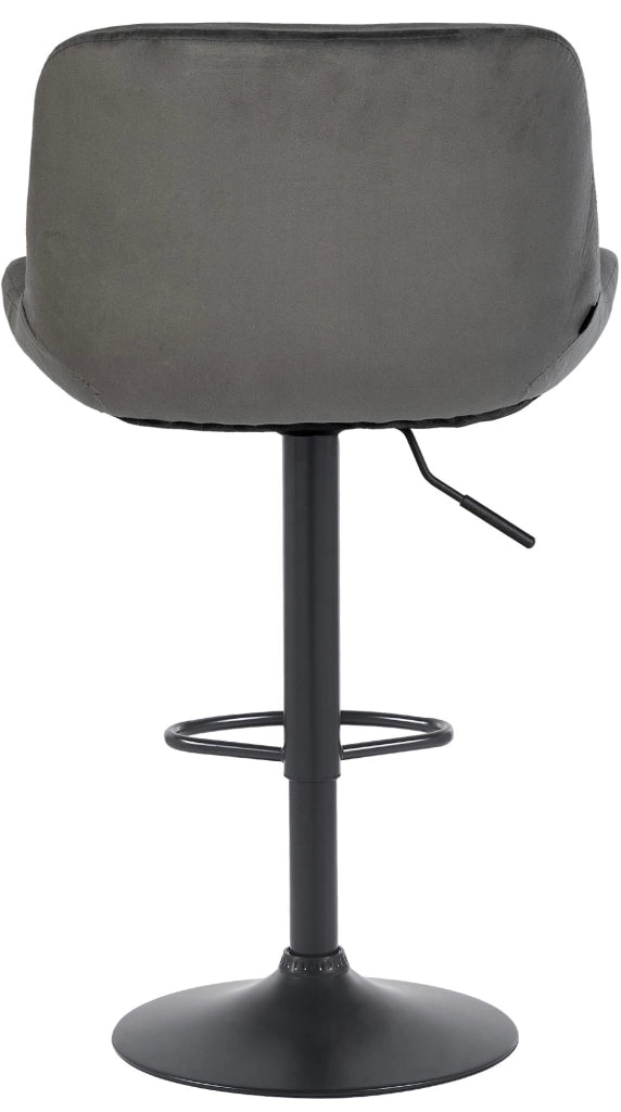 Set di 2 sgabelli da bar Solon velluto nero 4