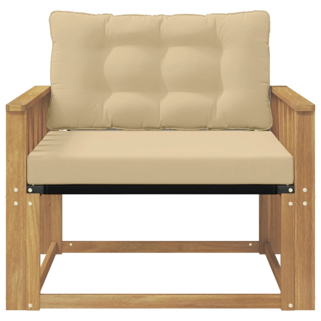 Set di divani da esterno-Sofa da giardino Legno di Acacia Massello e Textilene 121628