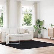Tappeto Shaggy a Pelo Lungo NAVARRA Nero 240x240 cm poliestere 4102886