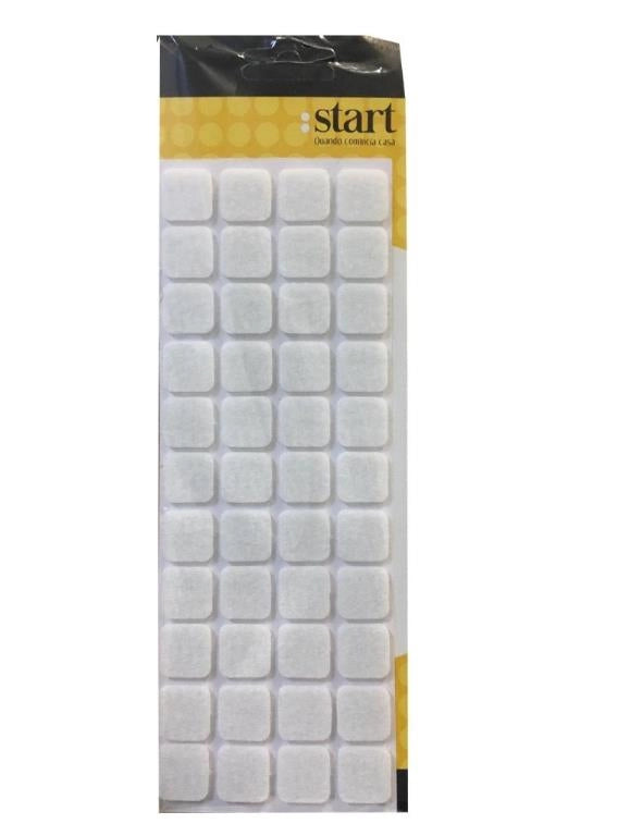 Set 44 Pezzi Feltrino Sedia Adesivo Bianco 20 x 20 mm