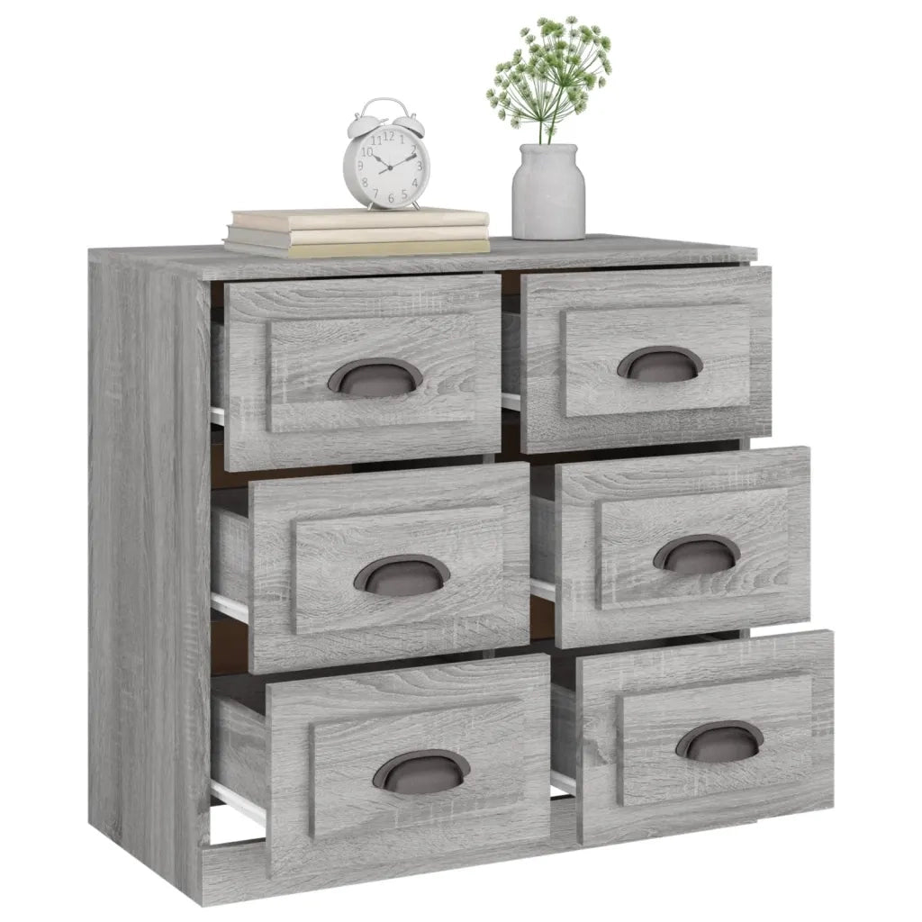 Credenza Grigio Sonoma 70x35,5x67,5 cm in Legno Multistrato 816438