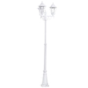 Lampione Esterno Classico Navedo Alluminio Bianco 3 Luci E27