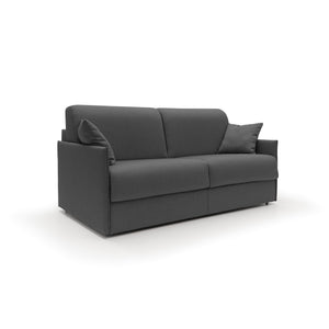 Evans Divano letto matrimoniale in tessuto impermeabile T13 169 cm (mat. 140x197) antracite