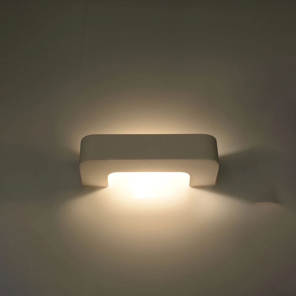 Applique ceramica bianca 2 luci E27 Pure Lume PU.0034