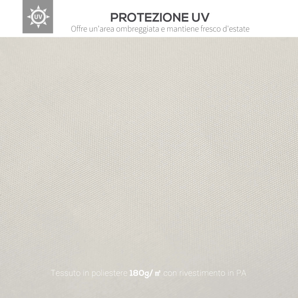 Easycomfort Copertura per Gazebo da Giardino Tetto Sostitutivo Anti-UV Impermeabile in Poliestere 3x3m Crema