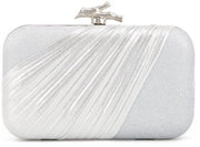 Borsa Clutch Elegante per Festa da Sposa, Argento