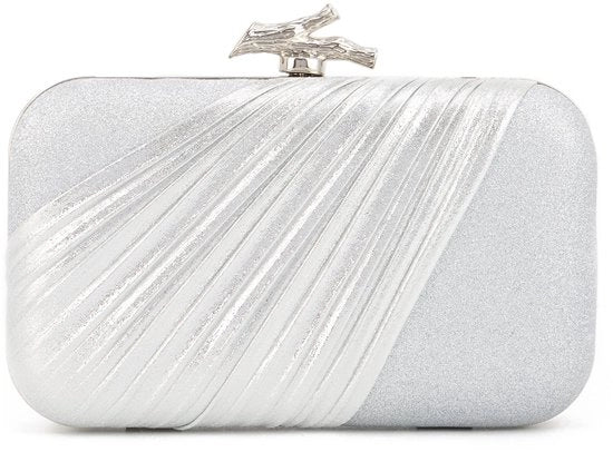 Borsa Clutch Elegante per Festa da Sposa, Argento