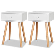 Set di 2 comodini comodini cassettiera mobili per camera da letto MDF 40 x 30 x 61 cm bianco 1402131/2