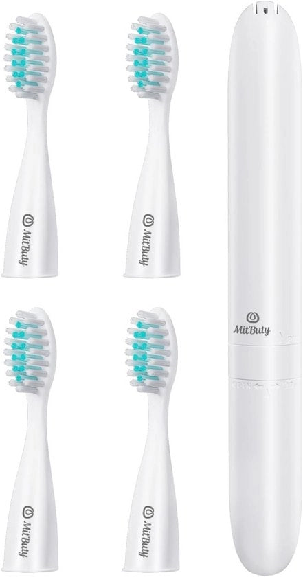 Set di Spazzola da Denti Elettrica Portatile per Viaggi con 4 Testine – Impermeabile e Batteria Azionata
