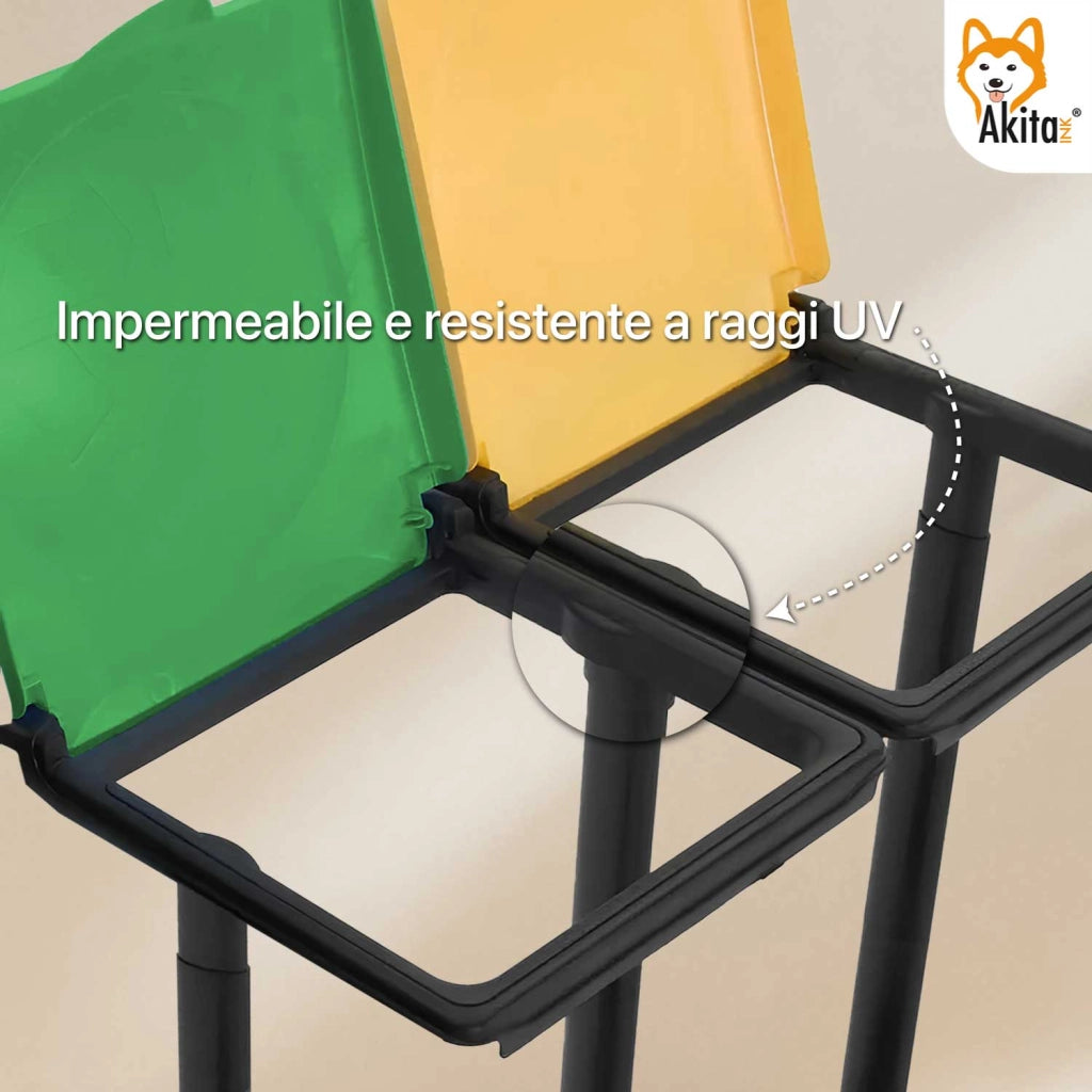 Portasacchi Differenziata 220L Akitaink Made in Italy