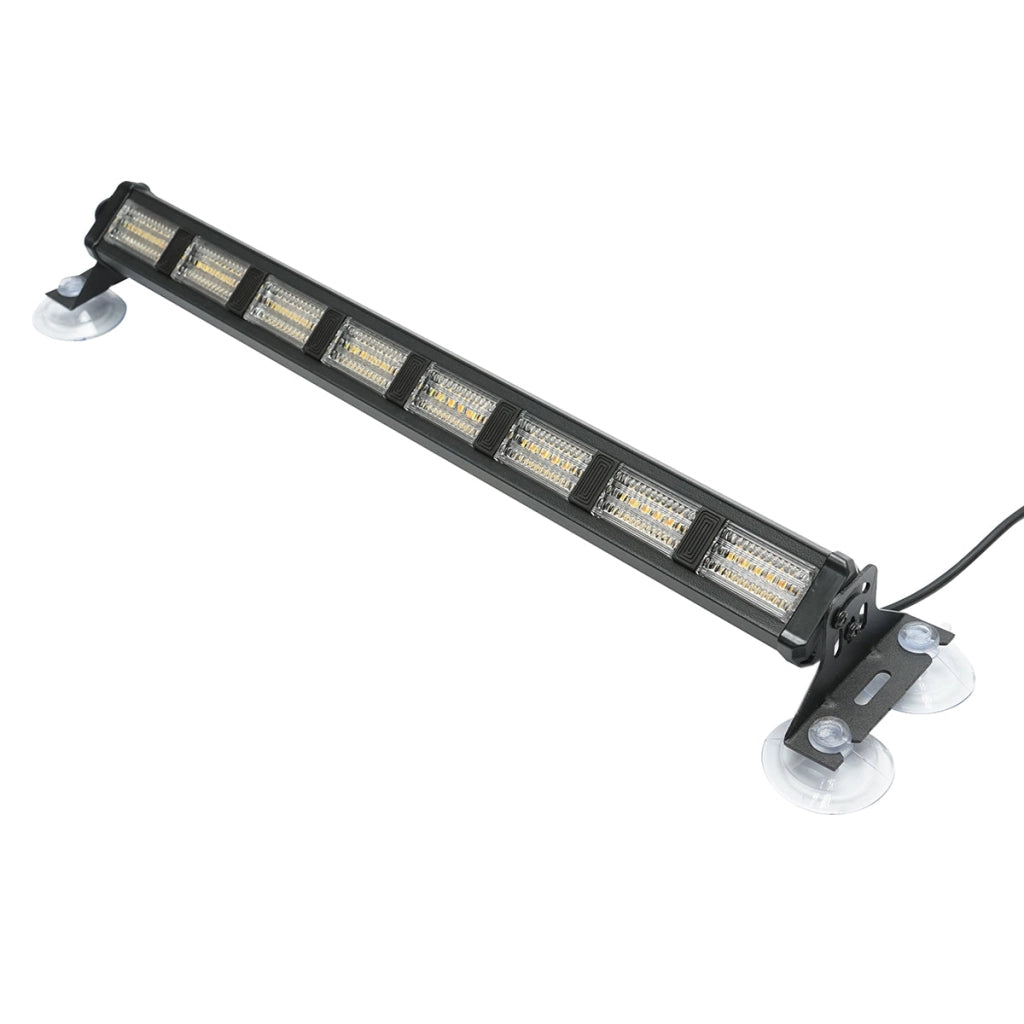 Set di 2 lampade stroboscopiche a LED con ventose, 96W, 9-30V, 5 colori, 8 moduli 385x40x36mm