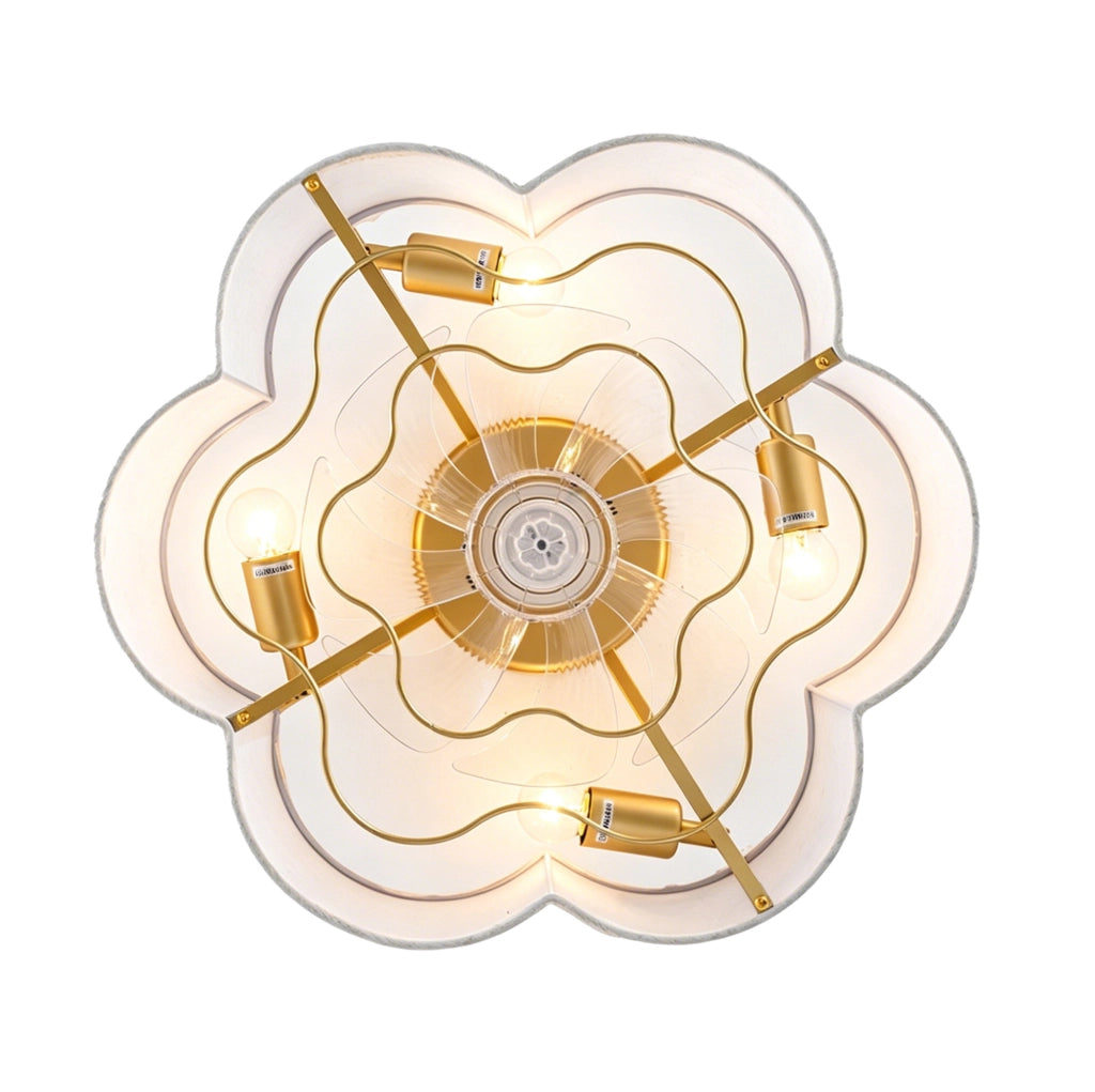 Ventilatore da soffitto ULEVR con luce, 4 attacchi E26, controllo App e telecomando, 6 velocit¨¤, rame