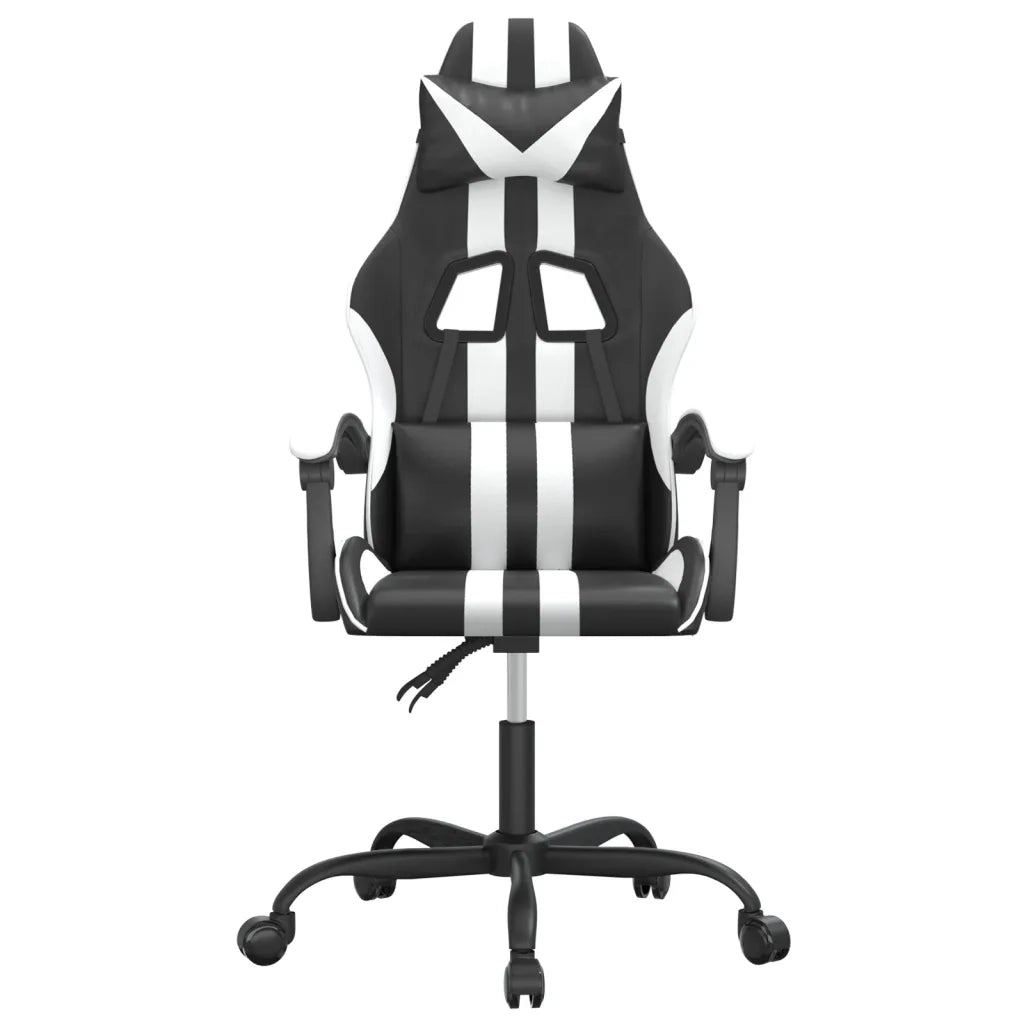 vidaXL Sedia da Gaming Nero e Bianco in Similpelle