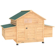 Pollaio Casetta Galline 150x100x96,5 cm con Tetto Impermeabile in Legno Giallo